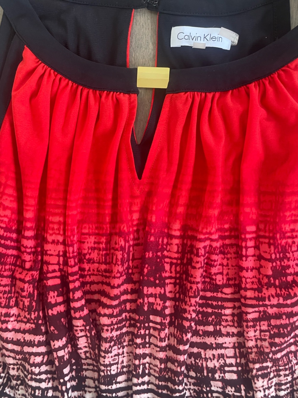 Calvin Klein Red to Black Ombre Halter Dress 🔥 Size 1X - Like New - Picture 7 of 9